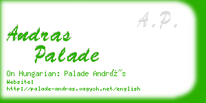 andras palade business card